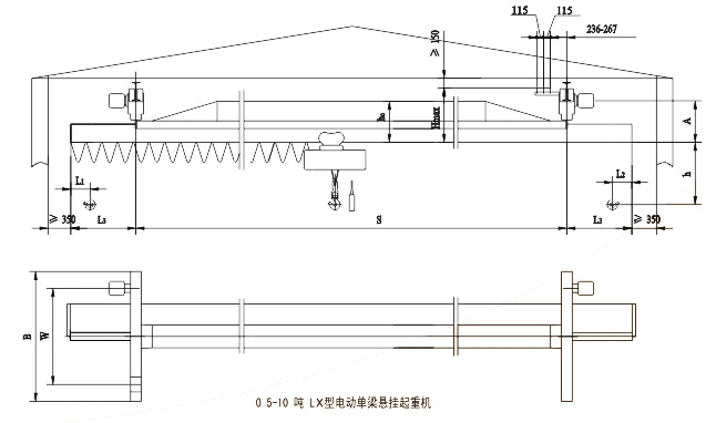 LDA電動單梁起重機結(jié)構(gòu)圖